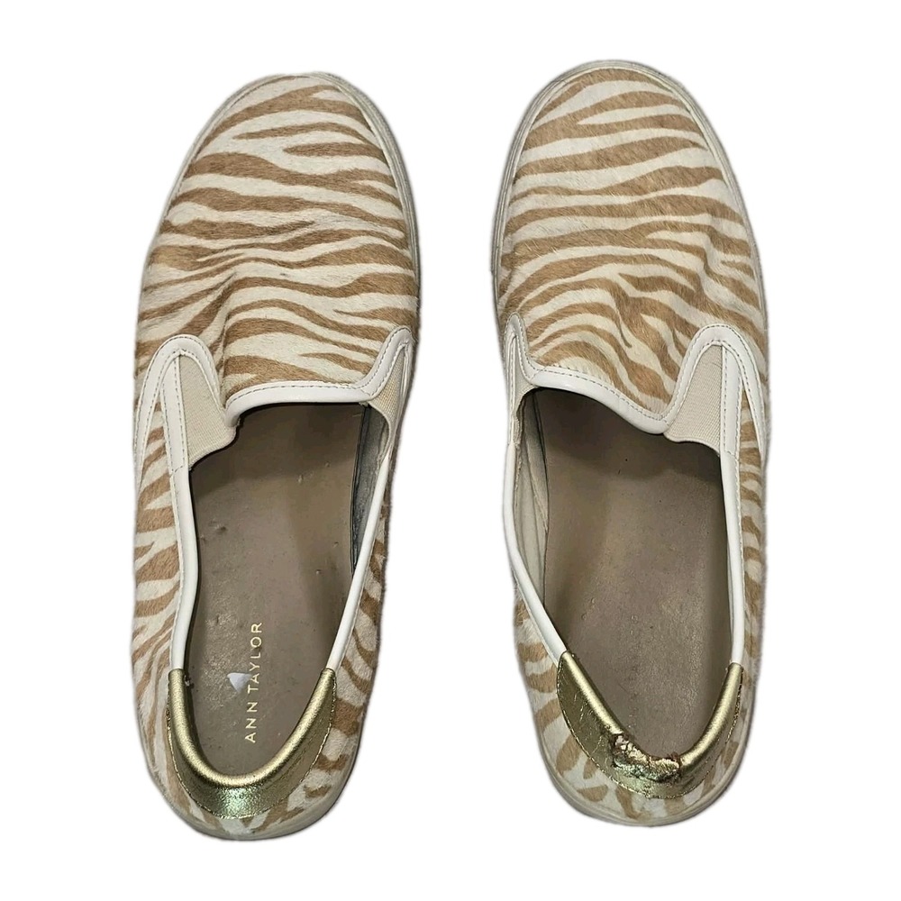 Ann Taylor Zebra Print Slip On Sneakers GUC Womens Size 8 π¦β¨ - Picture 5 of 8